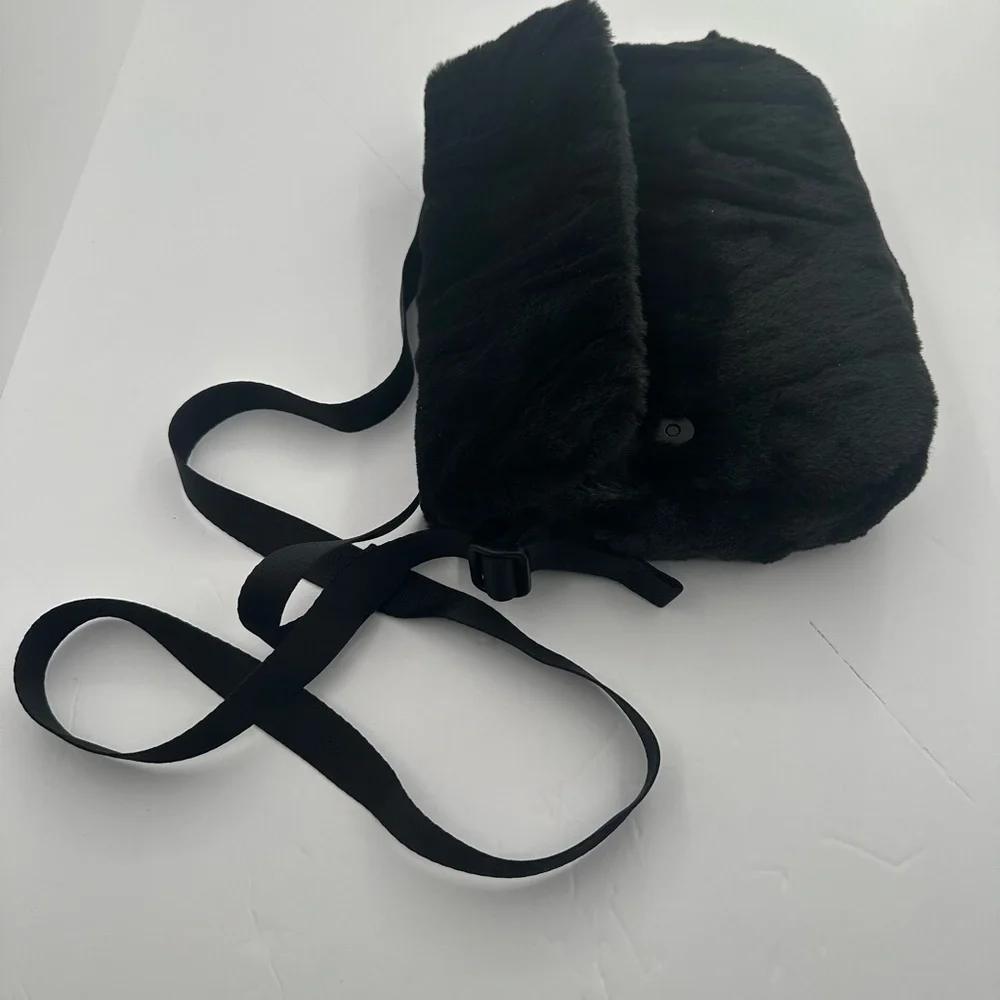Nike Black Faux Fur Crossbody Bag